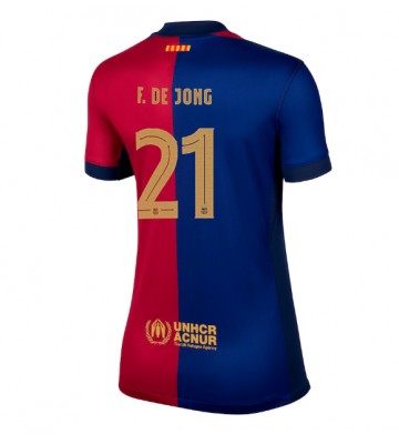 Barcelona Frenkie de Jong #21 Primera Equipación Mujer 2024-25 Manga Corta